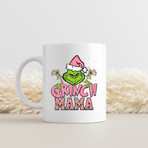 Grinch Mama White Ceramic Coffee Mug