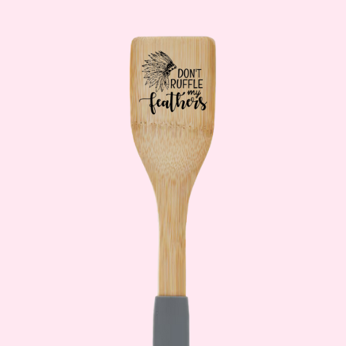 Don't Ruffle My Feathers Bamboo Spatula