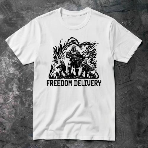 Helldivers Freedom Delivery Graphic T Shirt