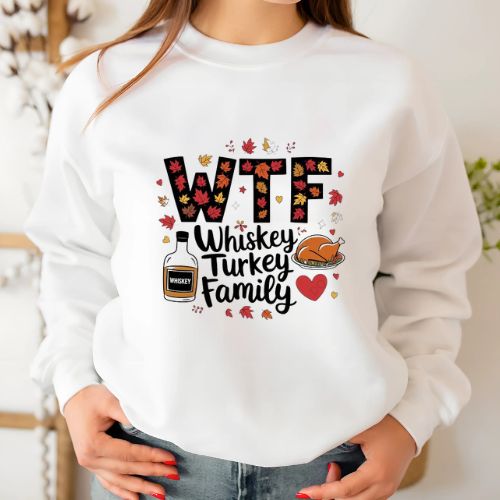 WTF Thanksgiving White Sweatshirt