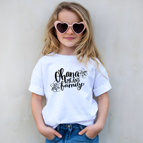 Ohana Means Family Lilo and Stitch Kids Graphic T Shirt