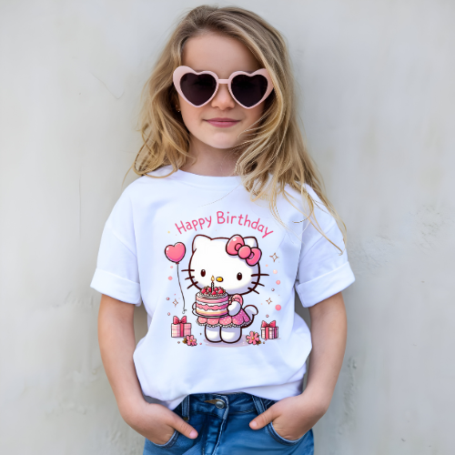 Hello Kitty Birthday Kids Graphic T Shirt