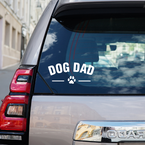 Dog Dad Vinyl Car Decal